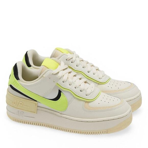 Nike Air Force 1 Shadow Women’s Size 8 White Vanilla Layered Platform Sneakers - Picture 1 of 8